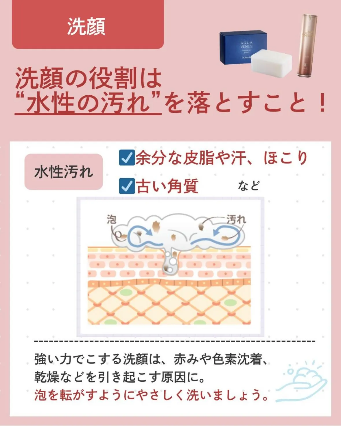 クレンジングと洗顔の役割の違いが